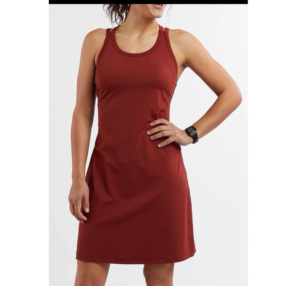 Title Nine Cirque De La Vie Dress Rust Red Strappy Active Hiking Travel Medium